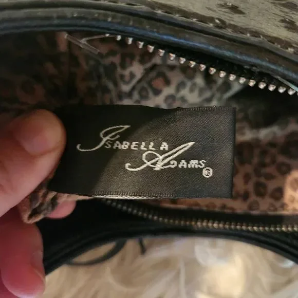 New Isabella Adams Black Leather Purse Handbag - Picture 10 of 13